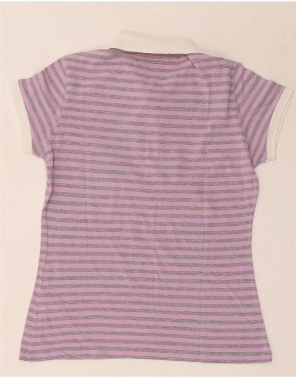 Polo Converse para mujer UK 12 Algodón a rayas morado mediano