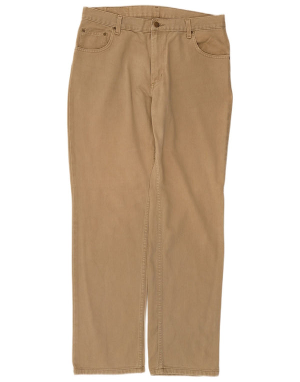 Wrangler Pantalones informales de ajuste regular Hero para hombre W34 L32 Algodón beige