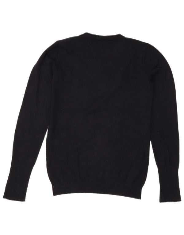 Zara - Jersey de cuello redondo para mujer, talla 40, talla M, azul marino