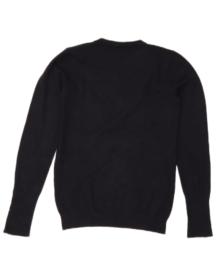 Zara - Jersey de cuello redondo para mujer, talla 40, talla M, azul marino