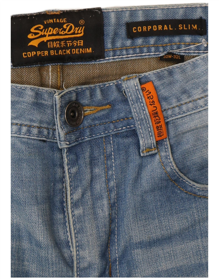 Vaqueros Superdry Corporal Slim para hombre W30 L32 Algodón azul