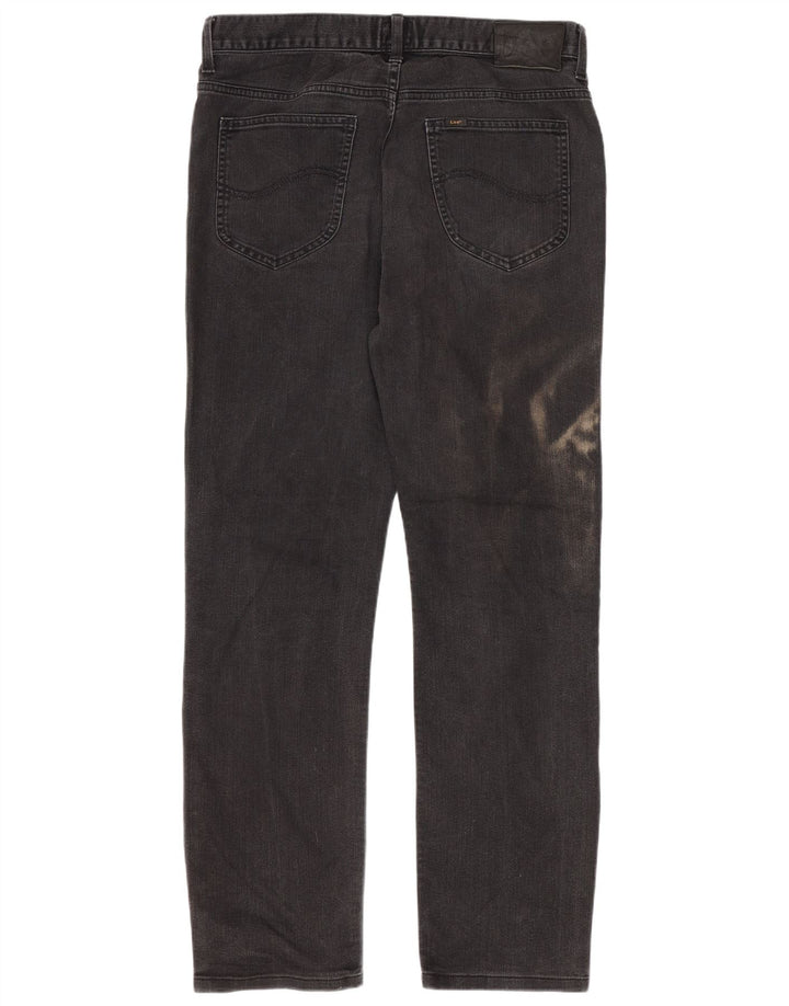 Lee Vaqueros Rectos Rider Para Hombre W33 L29 Algodón Gris