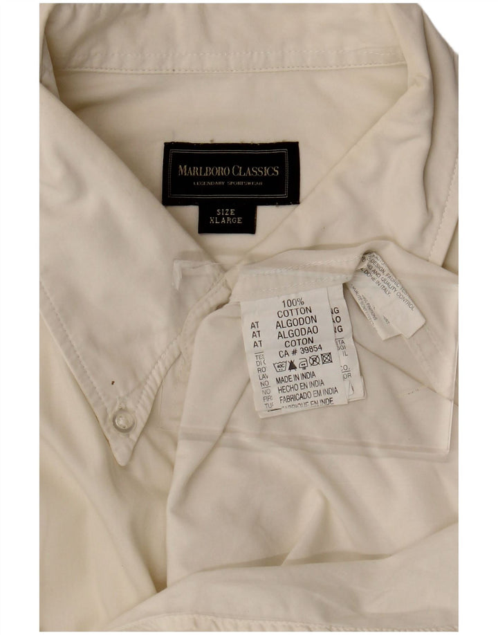 Marlboro Classics Camisa Manga Corta Hombre XL Beige Algodón