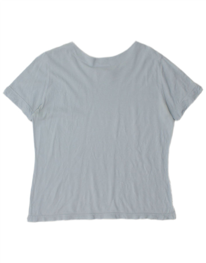 Camiseta Lacoste Mujer Top Talla 48 XL Algodón Azul