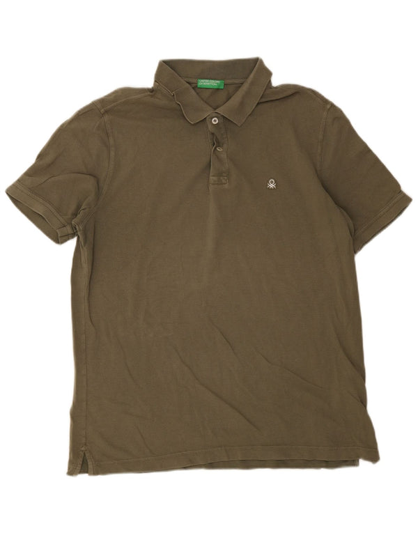 Benetton Polo Hombre XL Caqui Algodón