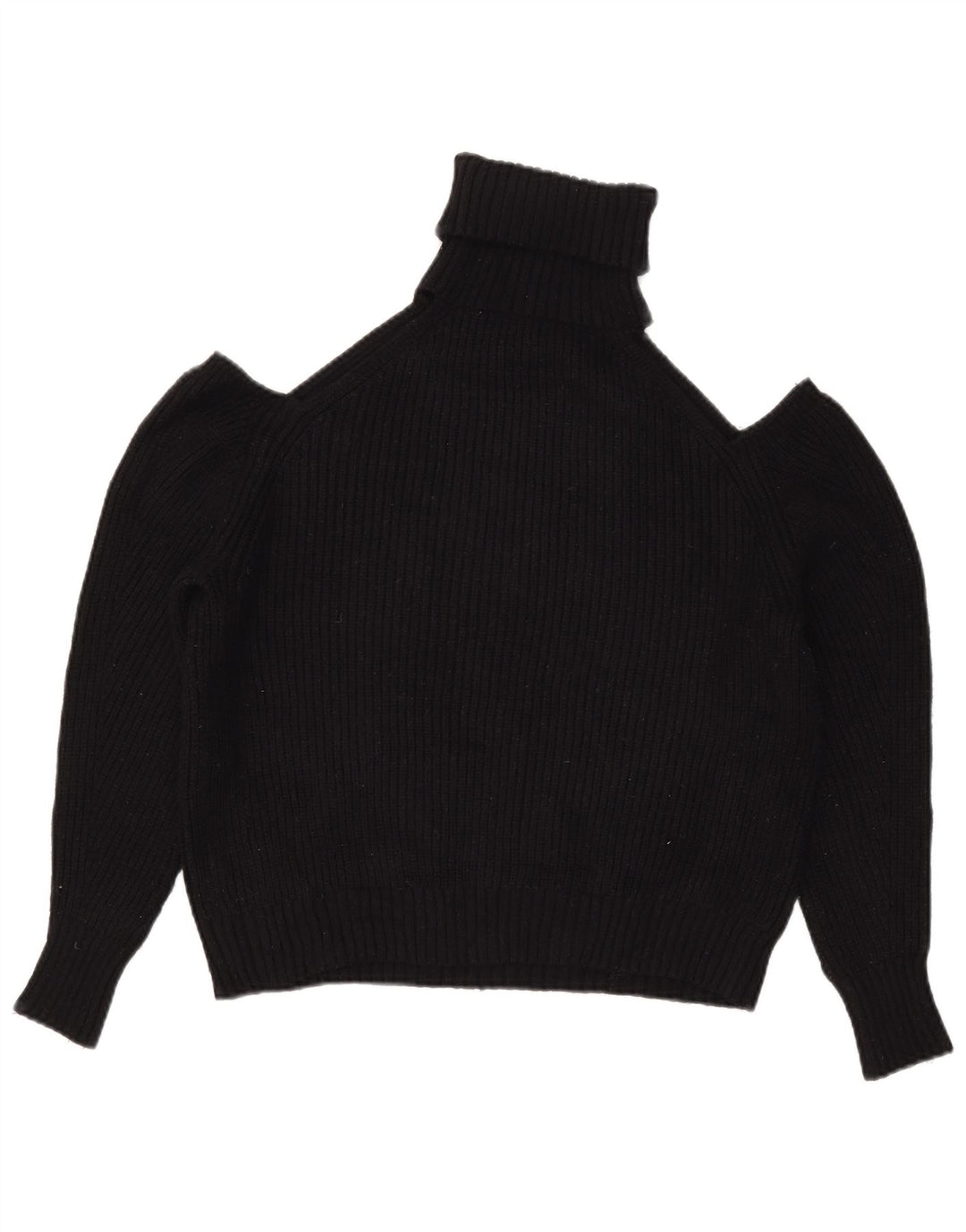 Zara Suéter tipo jersey con cuello vuelto y hombros descubiertos para mujer UK 44 Medium Black