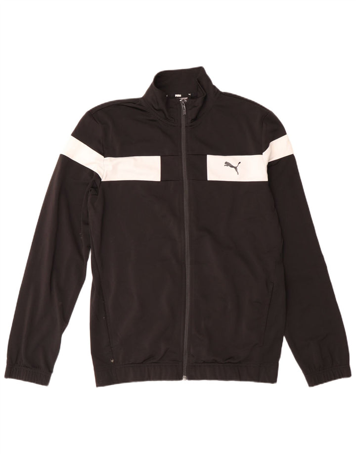 Puma Chaqueta de chándal para niño 15-16 años Negro Colorblock Poliéster