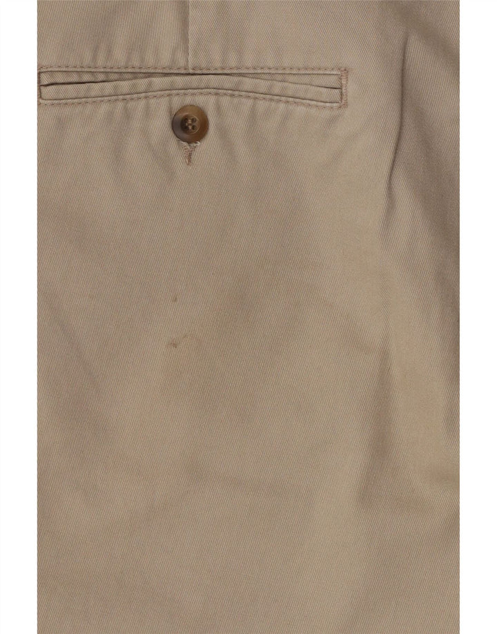 Dockers Pantalones cortos chinos con pinzas color caqui para hombre W33 Algodón beige medio
