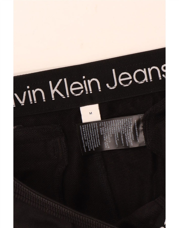 Calvin Klein Pantalones cortos deportivos para hombre Algodón negro mediano