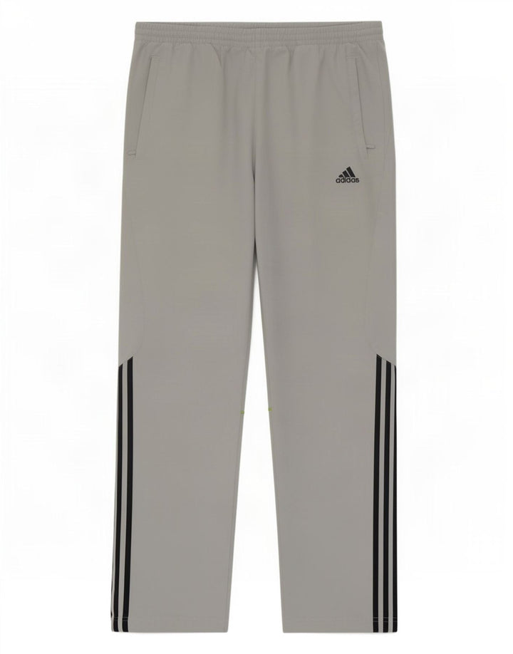 Pantalón De Chándal Adidas Hombre Gris Medio Color Block Poliéster