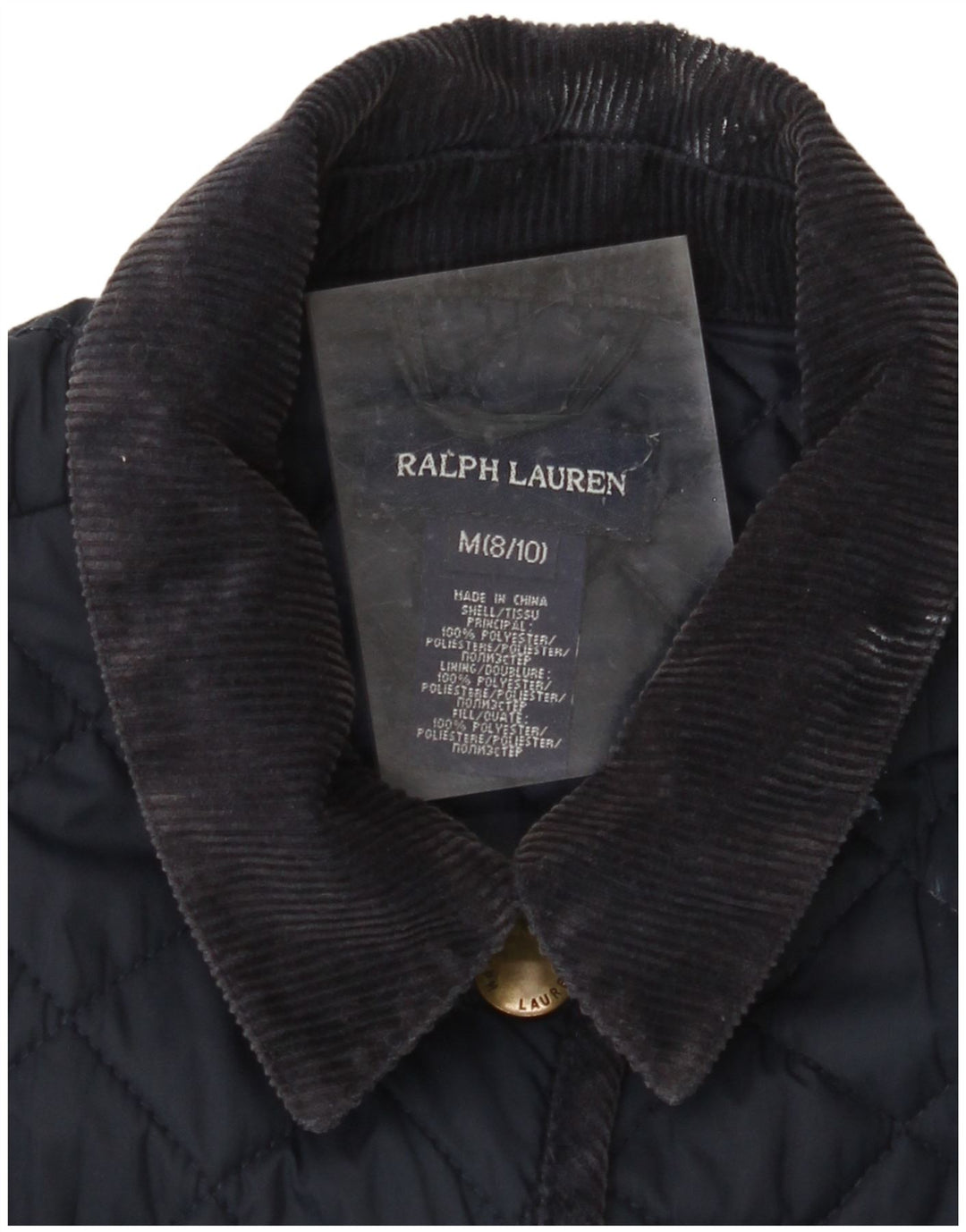RALPH LAUREN Chaqueta Acolchada Niña 8-9 Años Mediana Azul Marino Poliéster