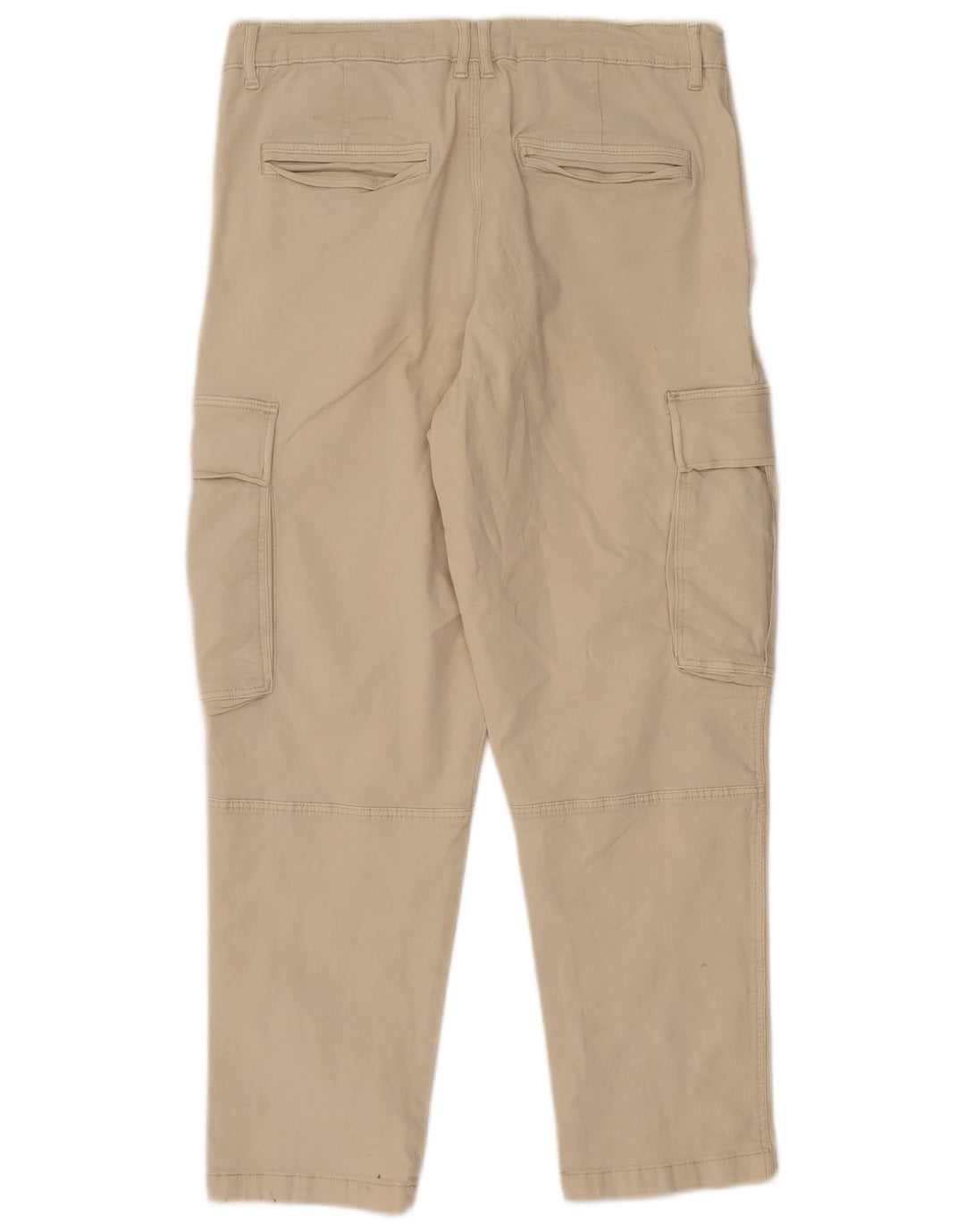 ZARA Hombre Pantalón Cargo Recto EU 40 Medium W31 L27 Algodón Beige