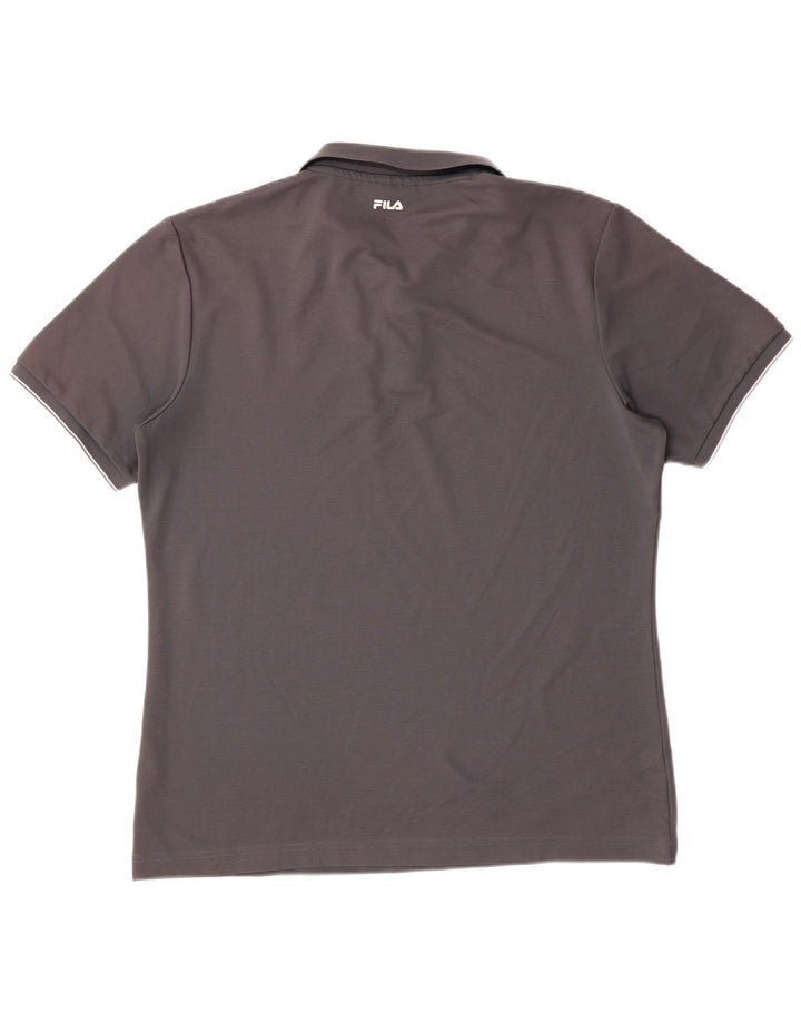FILA Polo para hombre grande gris