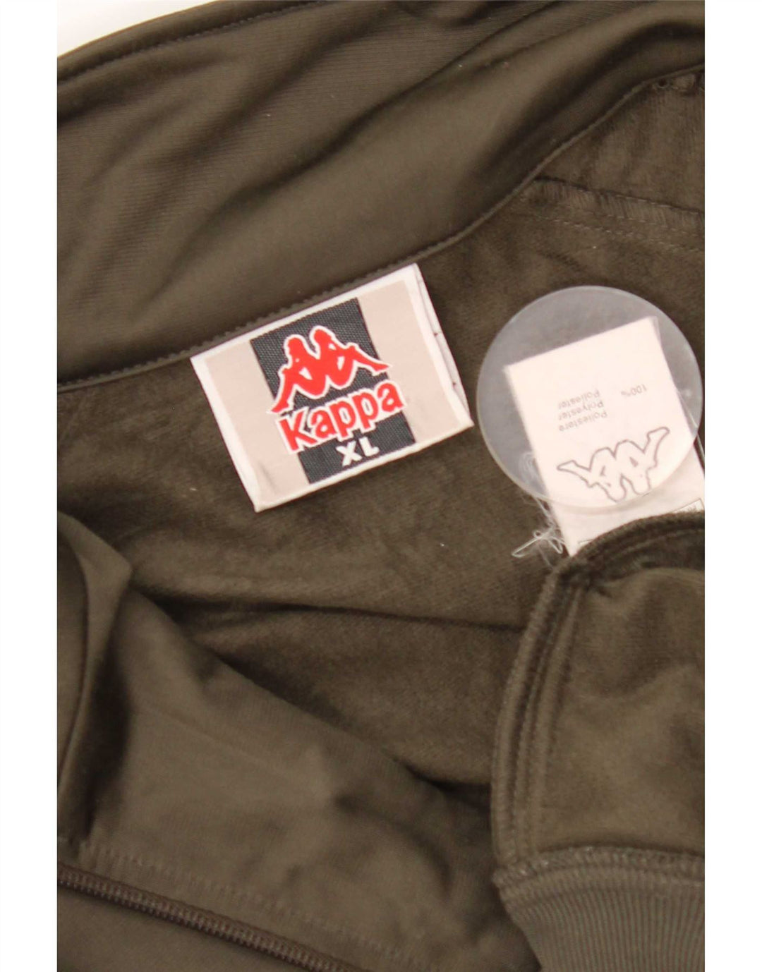 Kappa Hombre Chándal Top Chaqueta XL Caqui Poliéster