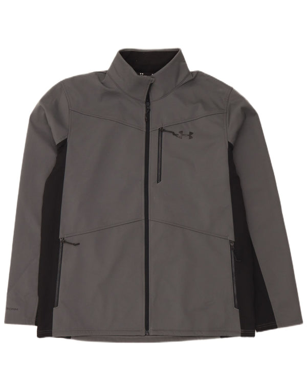 Under Armour Chaqueta de chándal para hombre XL Poliéster geométrico gris