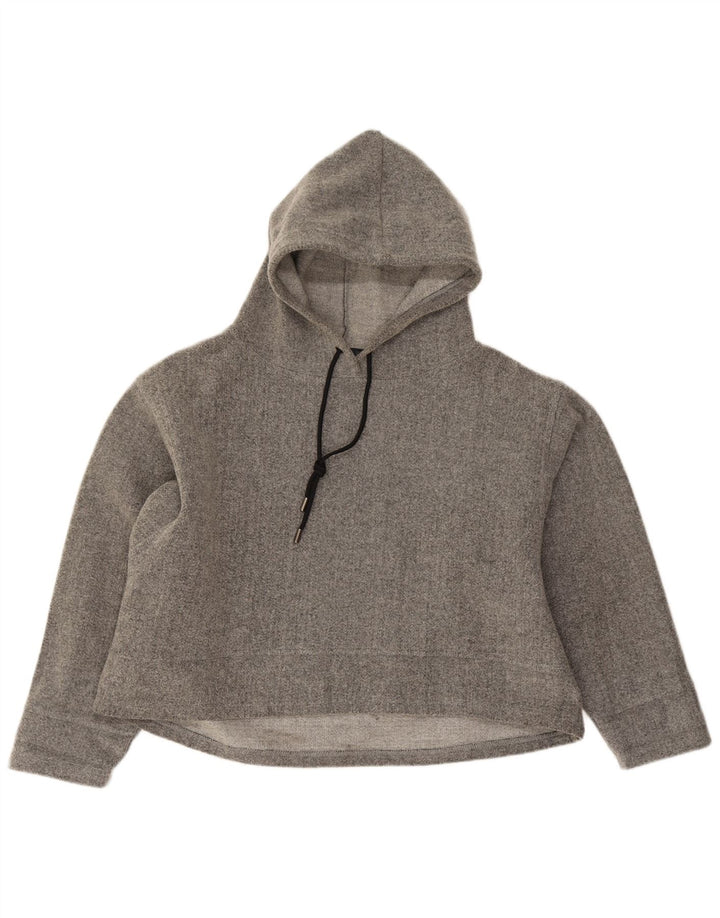 Zara Mujer Sudadera con Capucha Extragrande UK 44 Acrílico Gris Medio
