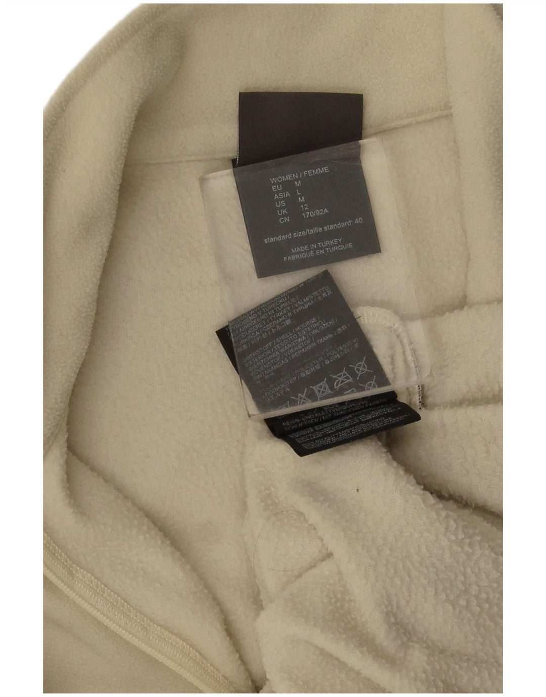 Jack Wolfskin Jersey polar con cremallera y cuello para mujer UK 42 Poliéster beige medio