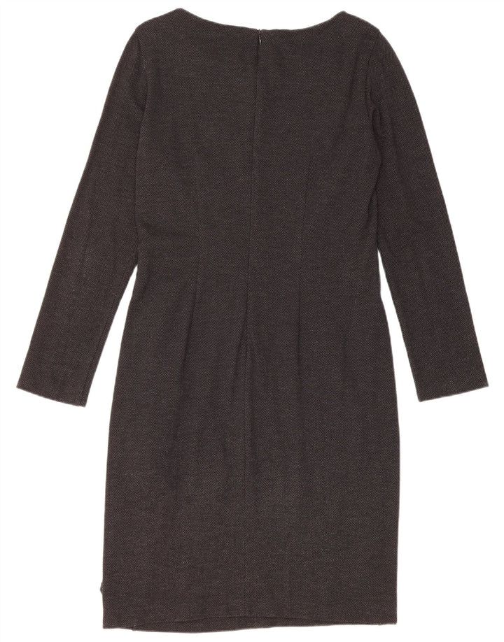 Marella Vestido tubo de manga larga para mujer UK 42 Gris medio Espiga
