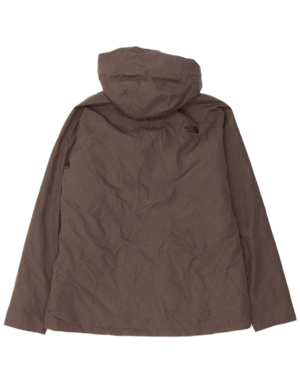 The North Face Chaqueta cortavientos con capucha para mujer UK 46 Poliéster gris grande