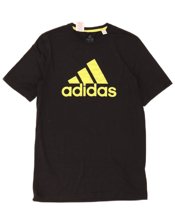 Adidas Boys Aeroready Graphic Camiseta Top 15-16 años Negro Poliéster