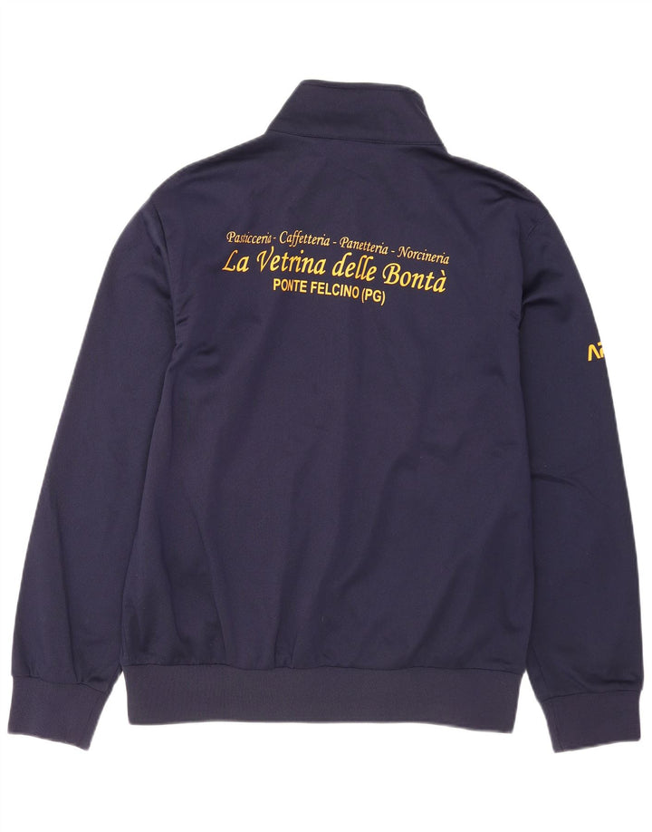 ASICS Chaqueta de chándal con gráfico para hombre, talla grande, color azul marino