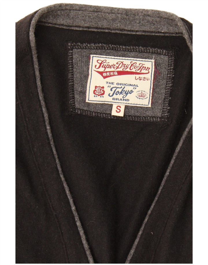 Superdry Mujer Cárdigan Suéter UK 40 Small Negro