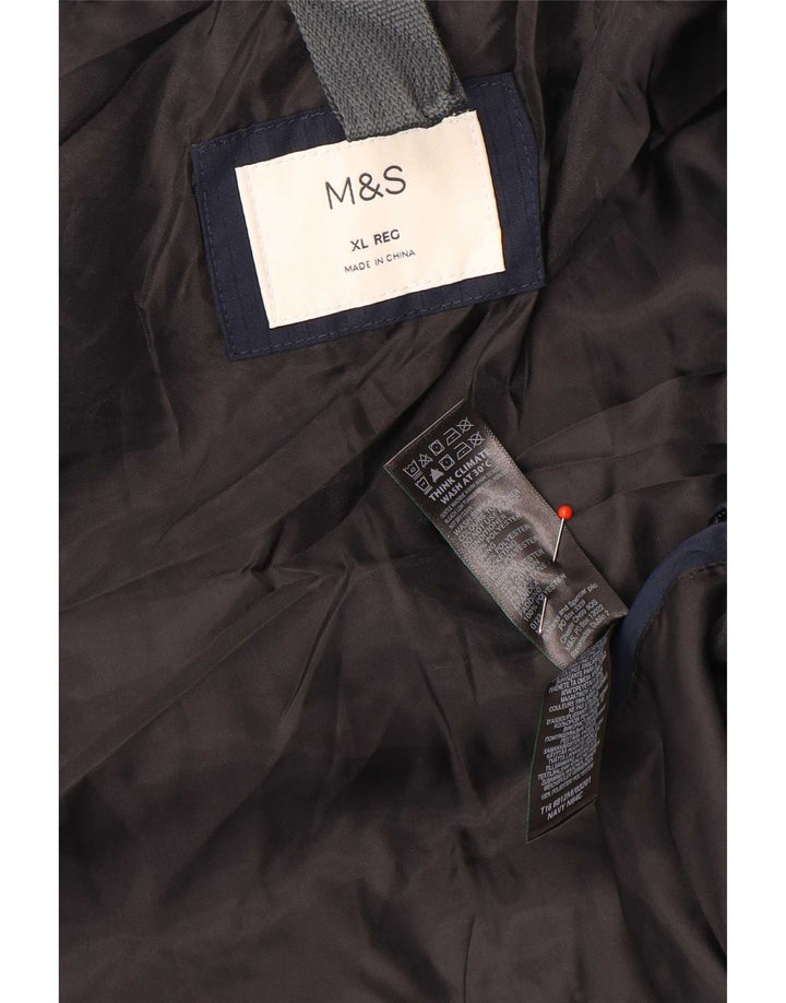 Marks & Spencer Chaqueta acolchada para hombre UK 42 XL Poliéster azul marino