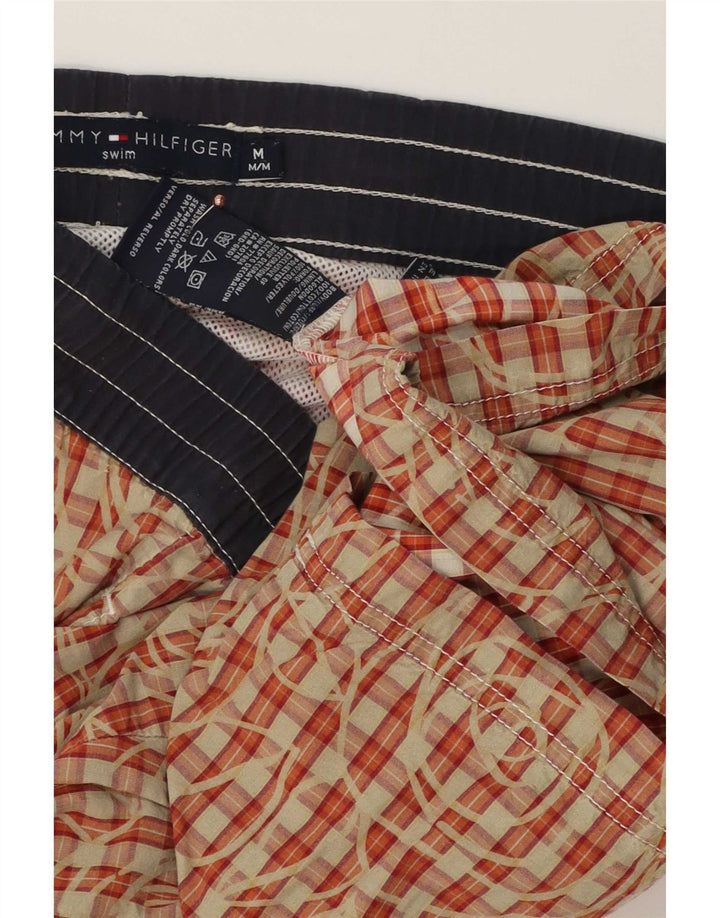 Tommy Hilfiger Bañador para Hombre de Algodón a Cuadros Rojo Mediano