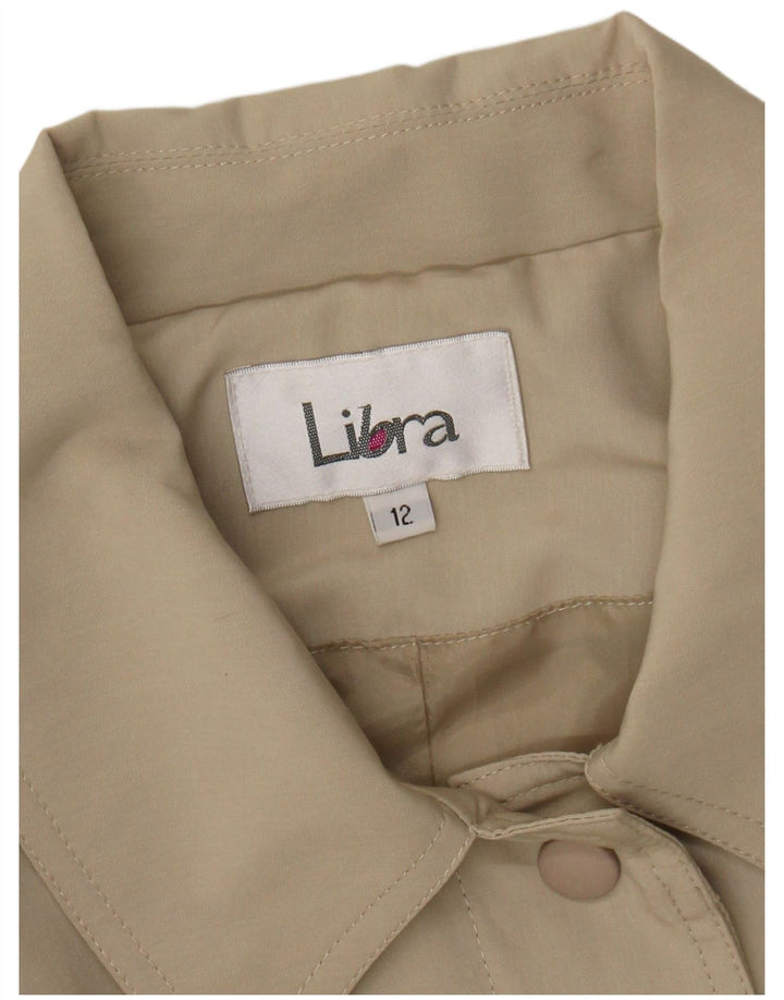 Libra Abrigo para mujer US 12 Grande Poliéster beige