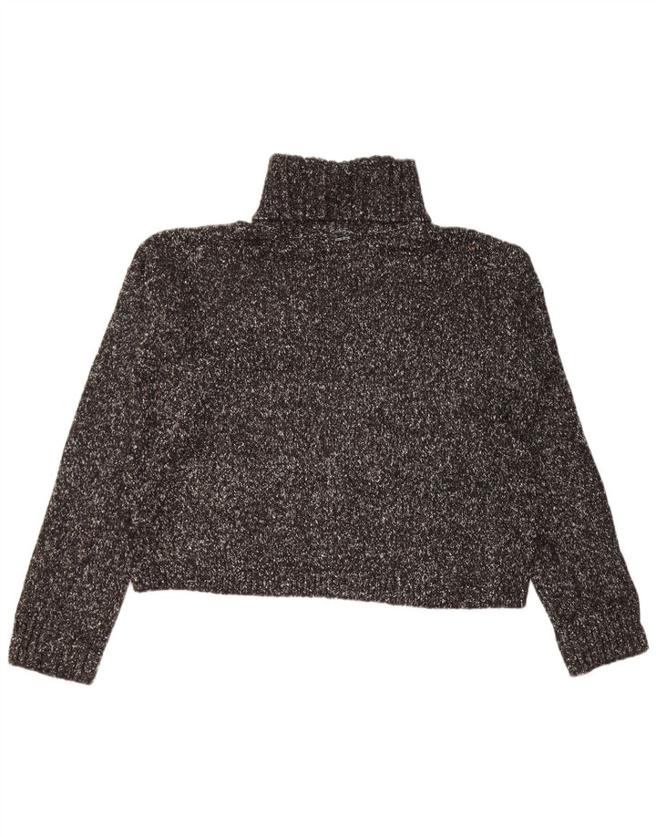 CALVIN KLEIN JEANS Suéter tipo jersey con cuello vuelto para mujer UK 46 Grande Negro