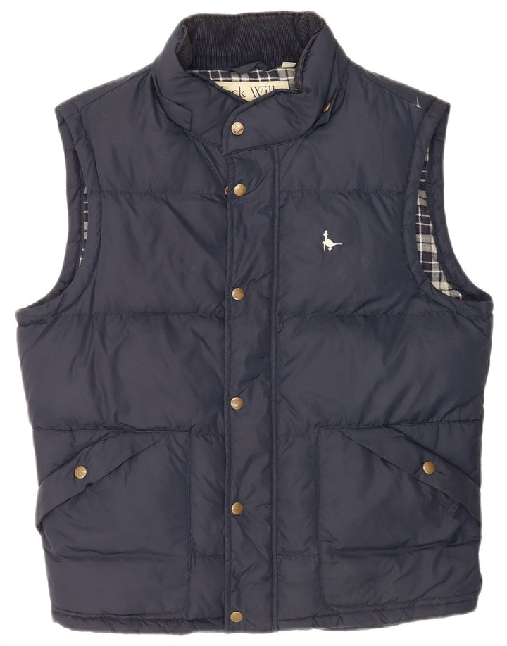 Jack Wills Chaleco acolchado para hombre UK 38 Medium Azul marino Nylon