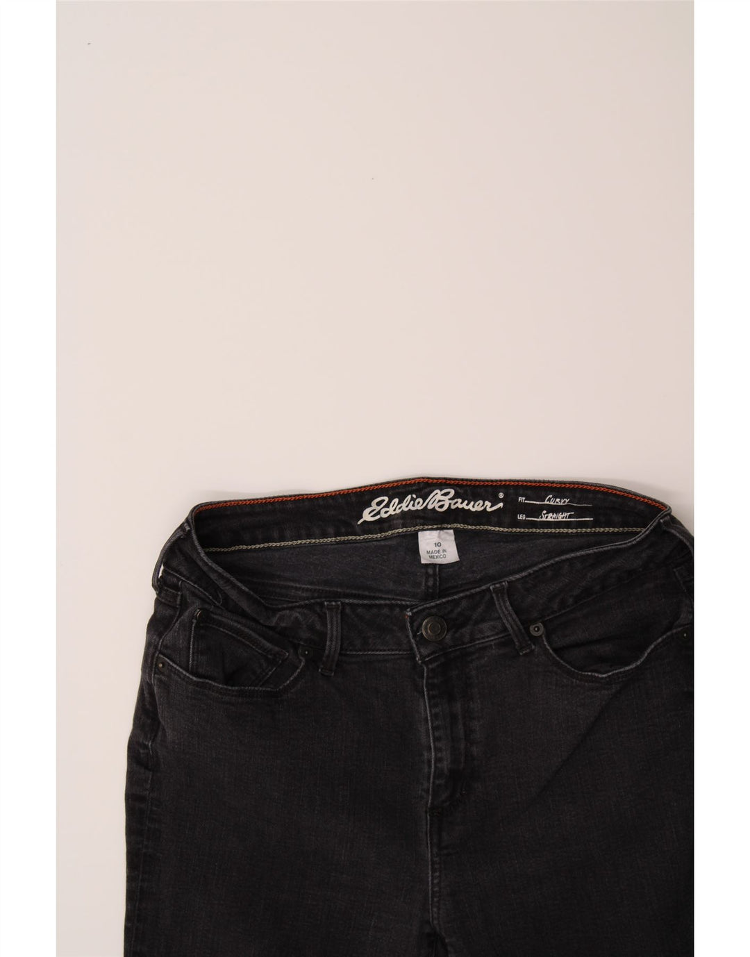 EDDIE BAUER Womens Curvy Straight Jeans US 10 Large W30 L30 Black Vintage Eddie Bauer and Second-Hand Eddie Bauer from Messina Hembry 