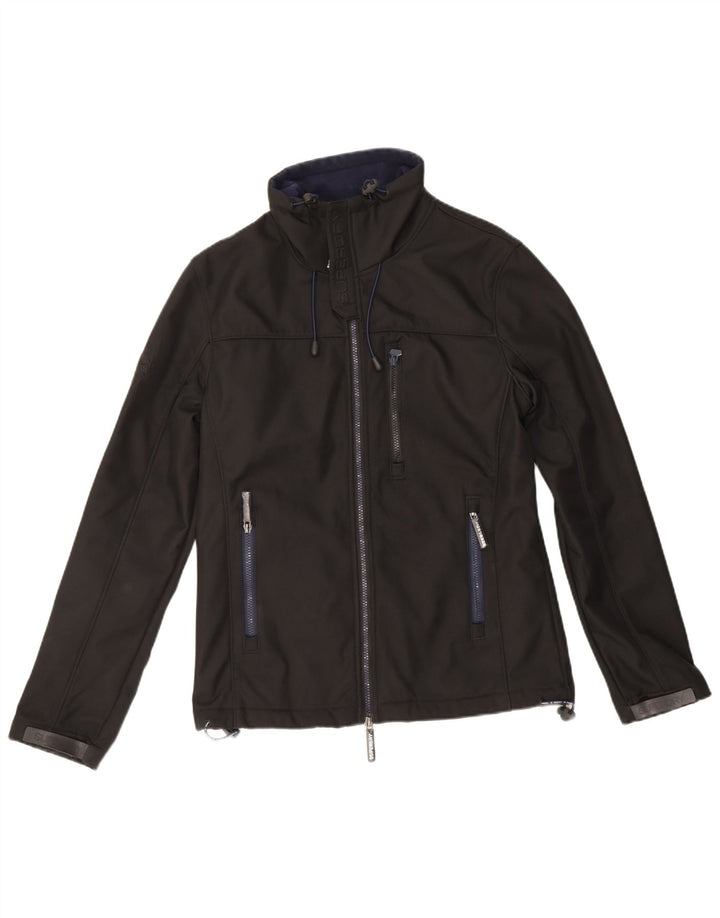 Superdry Chaqueta Cortavientos Windtrekker para Hombre UK 38 Mediano Negro Poliéster