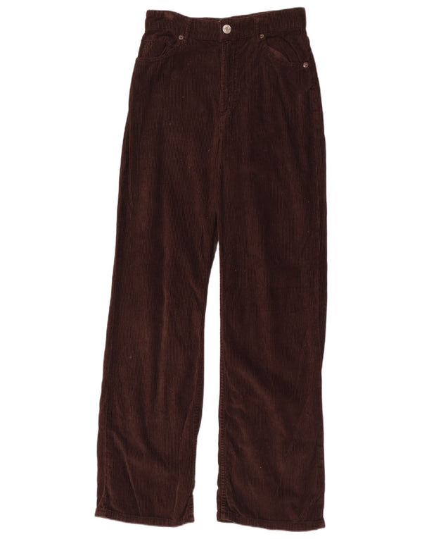 Zara Mujer Pantalones Rectos De Pana EU 38 Small W28 L31 Marrón