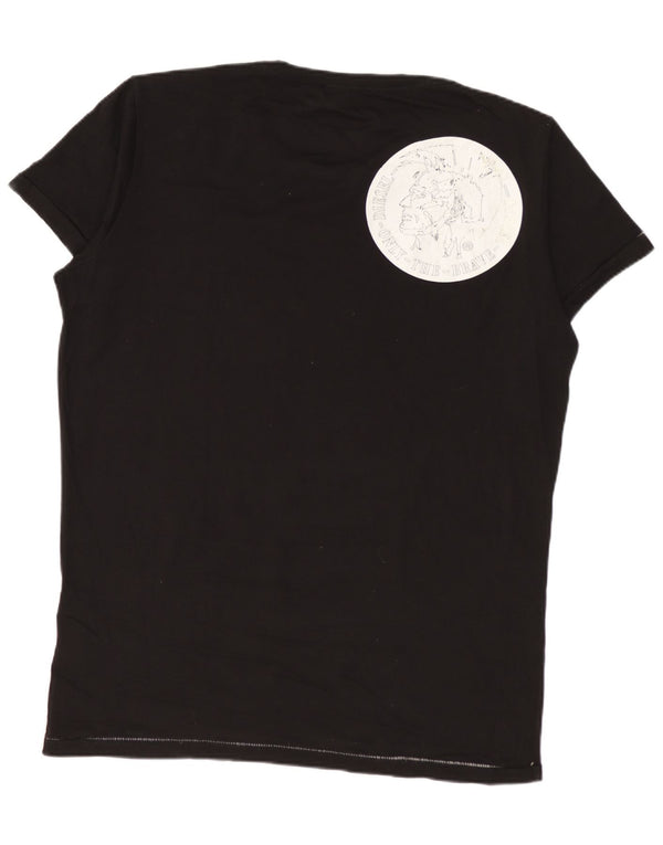 DIESEL Camiseta gráfica para hombre Top mediano de algodón con lunares negros