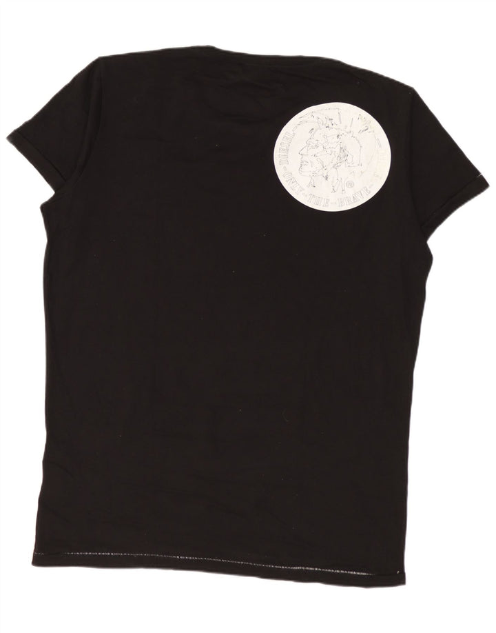 DIESEL Camiseta gráfica para hombre Top mediano de algodón con lunares negros