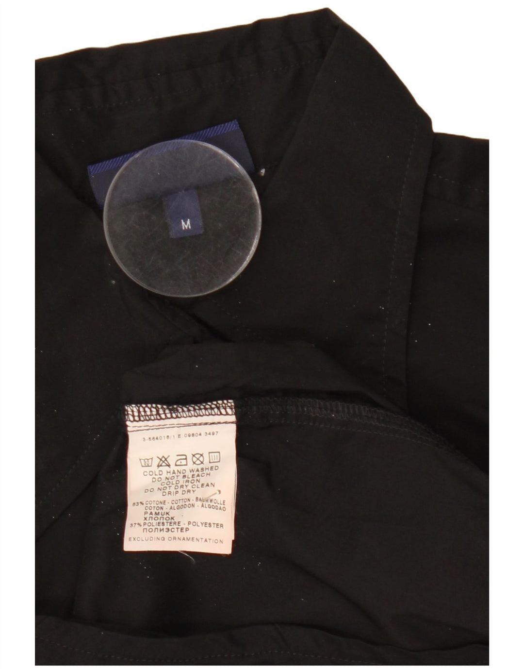 Trussardi Body de Manga Larga para Mujer UK 42 Mediano Negro Algodón