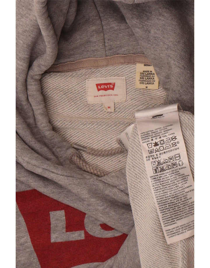 Levi's Hombre Sudadera Con Capucha Gráfica De Algodón Moteado Gris Medio