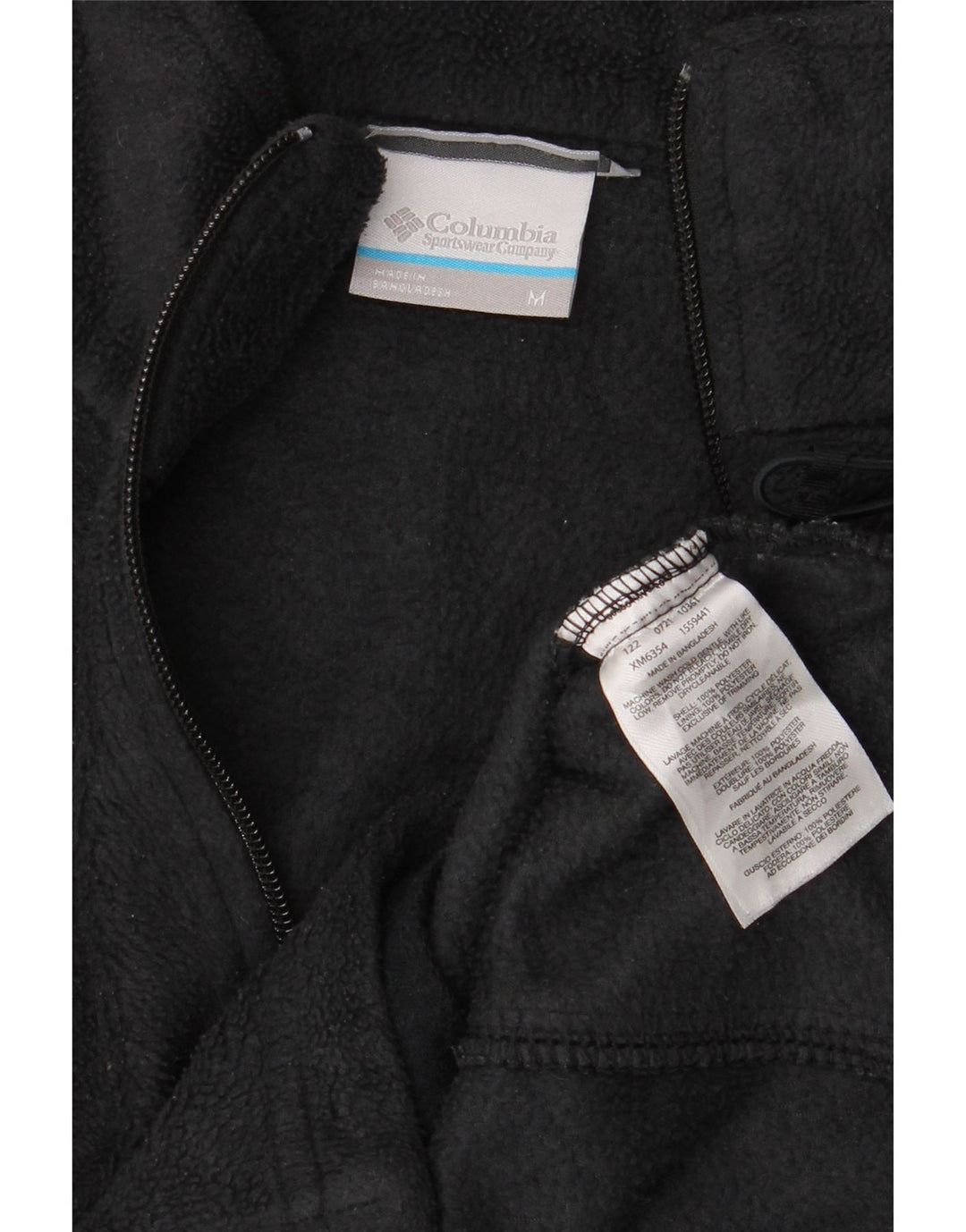 Columbia Chaqueta polar para hombre ES 38 Mediana Poliéster negro