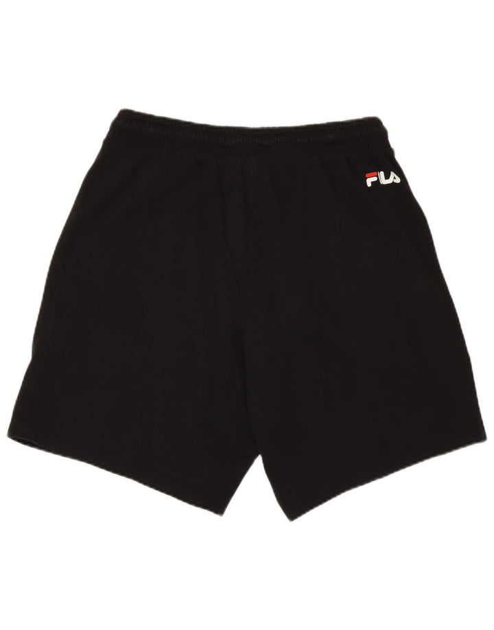 Fila Mens Graphic Sport Shorts Pequeño Algodón Negro