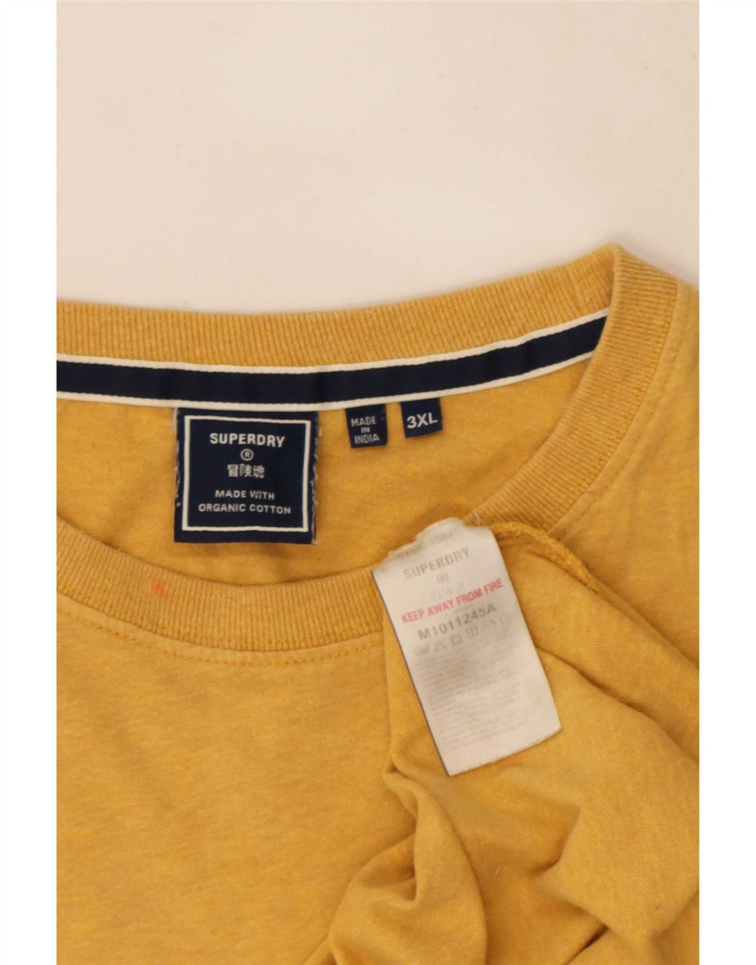 Superdry Camiseta Hombre Top 3XL Algodón Amarillo
