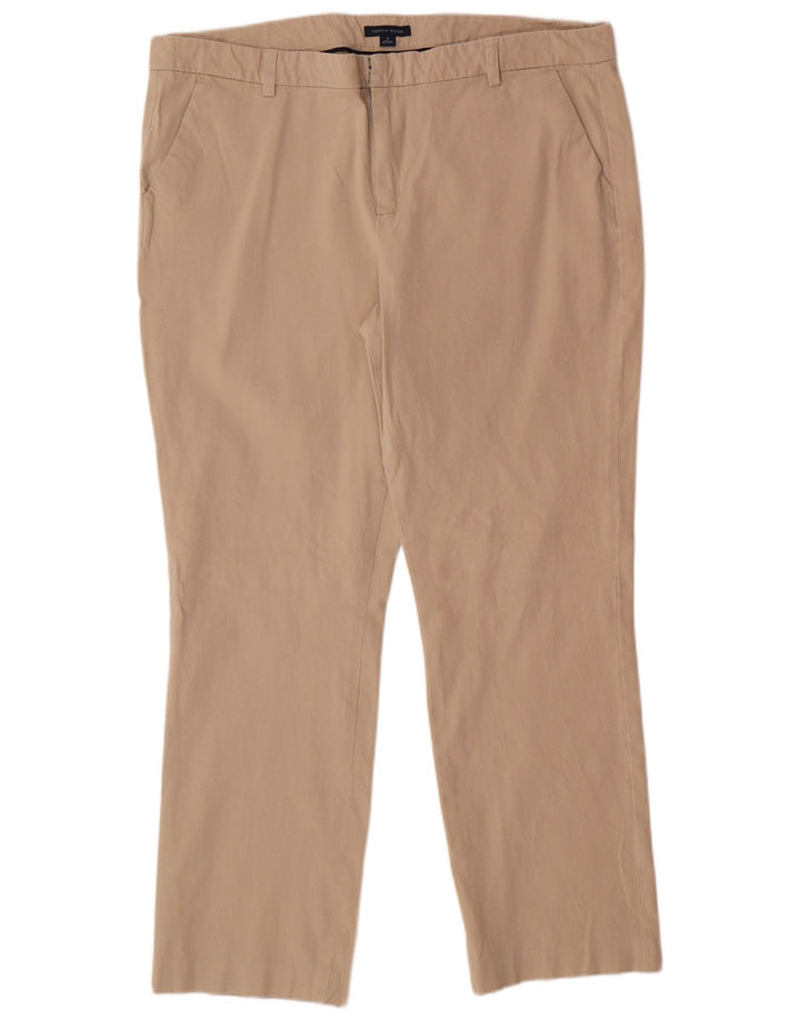 TOMMY HILFIGER Pantalones chinos rectos para mujer US 18 2XL W38 L28 Beige