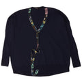 J. Crew Suéter extragrande con cuello en V para mujer UK 40 Azul marino mediano