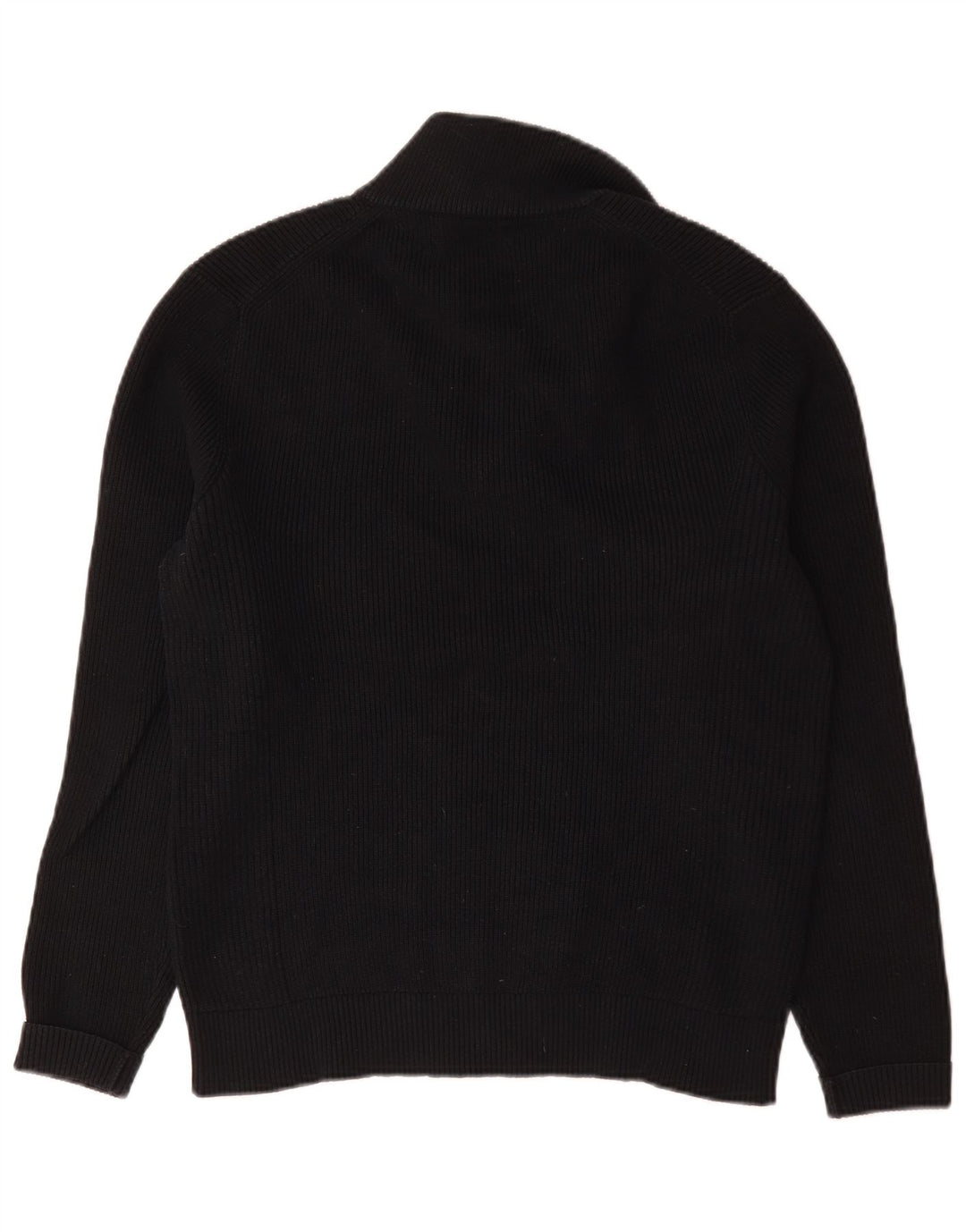 Marks & Spencer Jersey tipo jersey con cuello y cremallera para hombre Algodón azul marino mediano