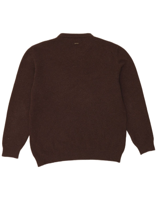 Gas Hombre Jersey Con Cuello En V Jersey XL Lana Marrón