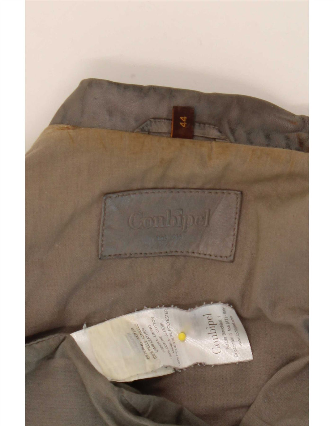 Chaqueta De Cuero Mujer Conbipel IT 44 Gris Medio