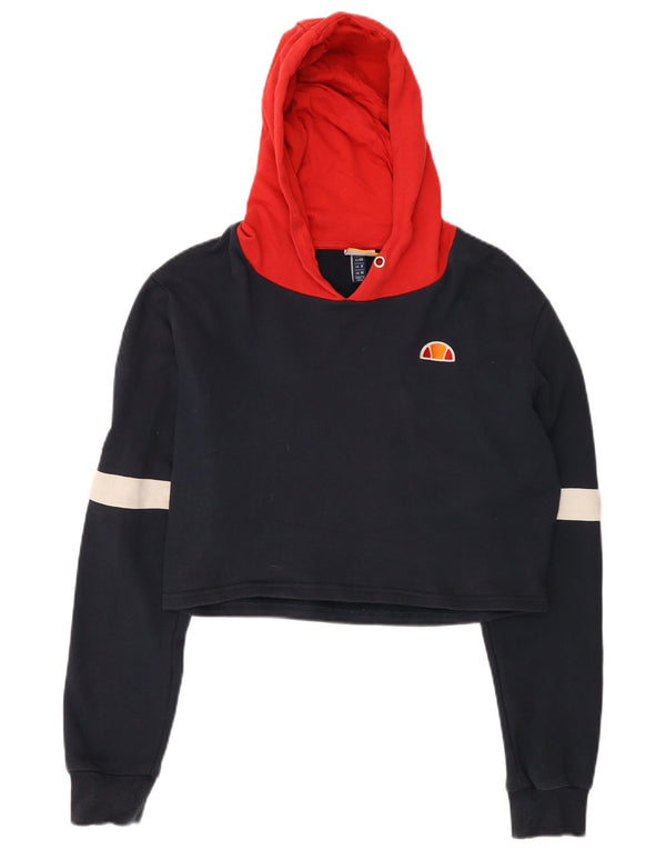Jersey con capucha corta para mujer Ellesse UK 44 Medium Azul marino Colorblock