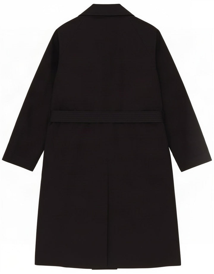 Marks & Spencer Abrigo cruzado para mujer UK 40 Small Algodón azul marino