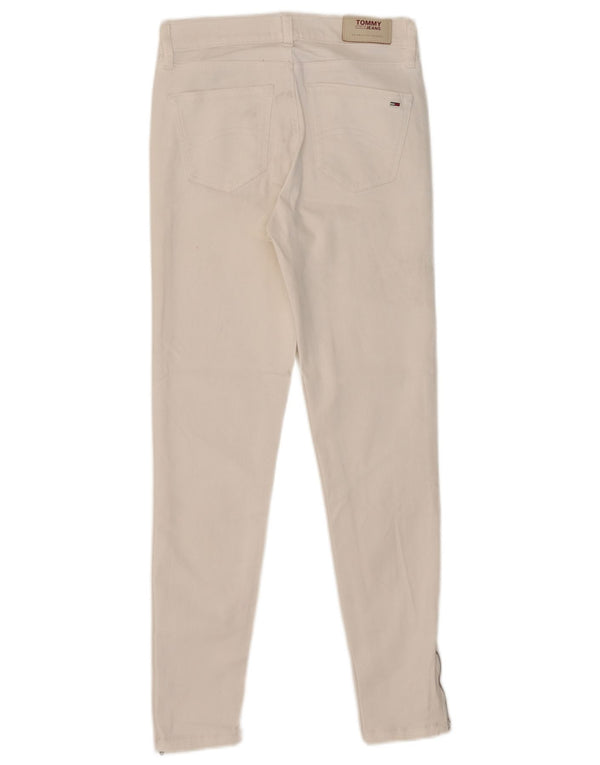 Tommy Hilfiger Vaqueros ajustados de talle medio Nora para mujer W26 L26 Algodón blanco