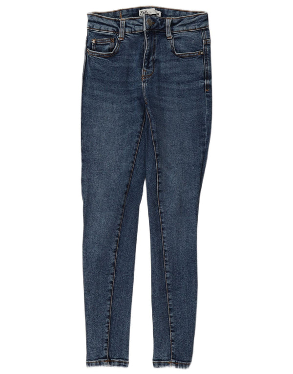Zara Vaqueros pitillo para mujer EU 34 2XS W24 L28 Algodón azul
